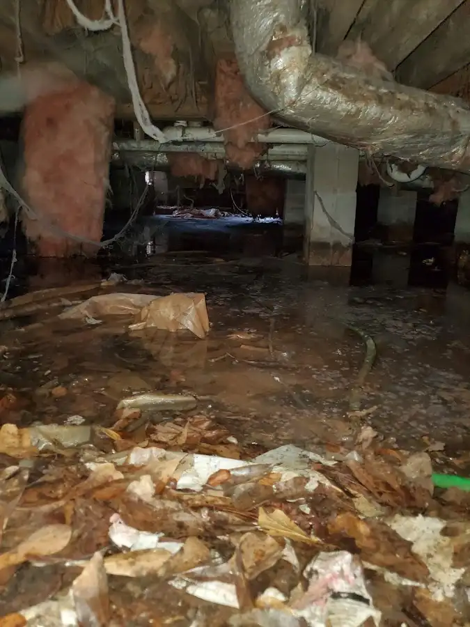 Crawl space flood assessment for Commercial Water Damage Restoration in Corpus Christi